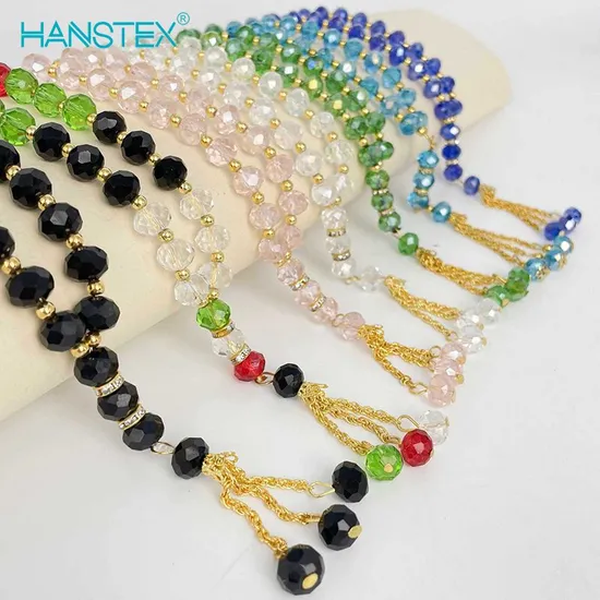 Wholesale 99PCS Imitation Pearl Beads Islamic Tassel Pendant Muslim Prayer Tasbih Rosary