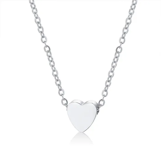 Custom Rosary Silver / Gold Heart Metal Charm Necklace for Lady