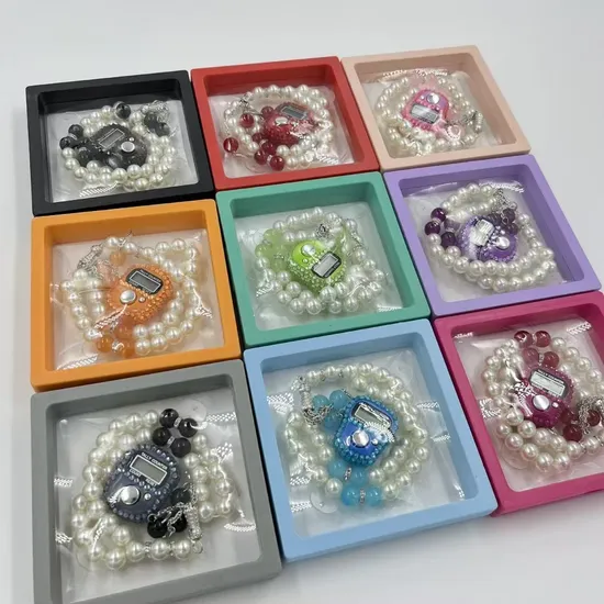 Islam Electronic Rosary Tasbeeh Gift Set Islamic Prayer 99 Beads Tasbih with Box Misbaha Rosary Muslim for Her Wedding Gift 