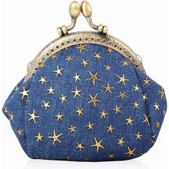 Vintage Kiss Lock Wallets Coin Purses Leather/Ladies Wallet Change Pouch for Women